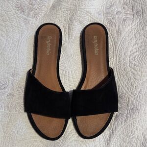Farylrobin Black Slide Sandals from Anthropology